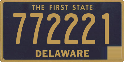 DE license plate 772221