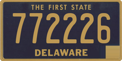 DE license plate 772226