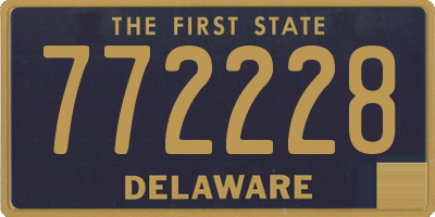 DE license plate 772228