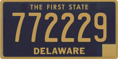 DE license plate 772229