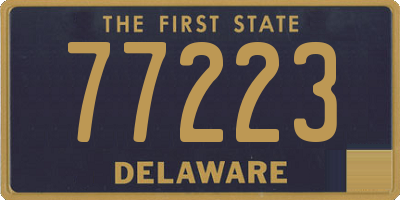 DE license plate 77223