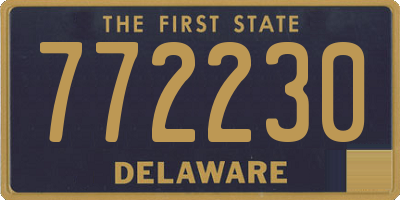 DE license plate 772230