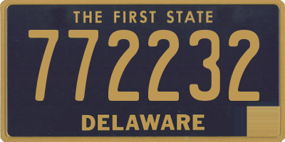 DE license plate 772232