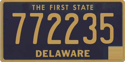 DE license plate 772235