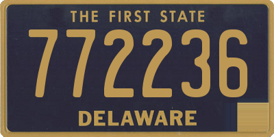 DE license plate 772236