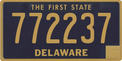 DE license plate 772237