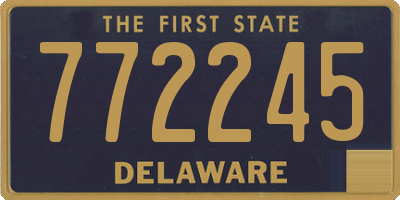 DE license plate 772245