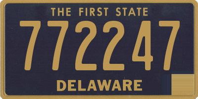 DE license plate 772247