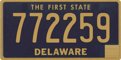 DE license plate 772259