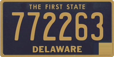 DE license plate 772263