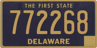 DE license plate 772268