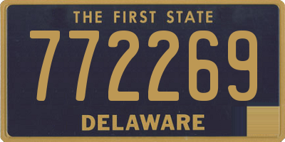 DE license plate 772269