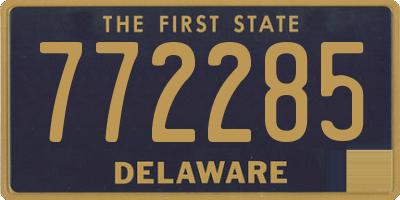DE license plate 772285