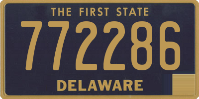 DE license plate 772286