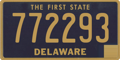 DE license plate 772293
