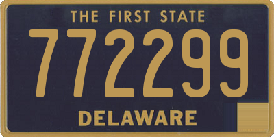 DE license plate 772299