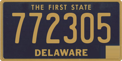 DE license plate 772305