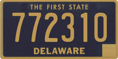 DE license plate 772310