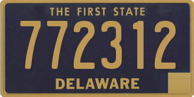DE license plate 772312