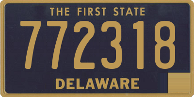 DE license plate 772318