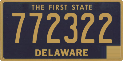 DE license plate 772322