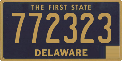 DE license plate 772323