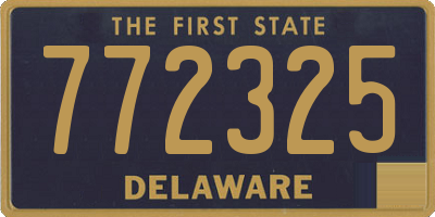 DE license plate 772325