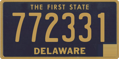 DE license plate 772331