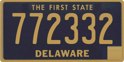 DE license plate 772332