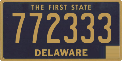 DE license plate 772333