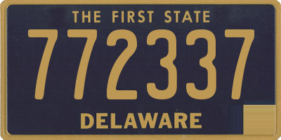 DE license plate 772337
