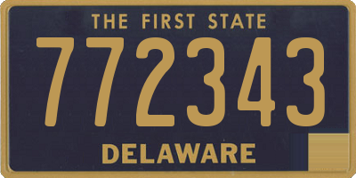 DE license plate 772343