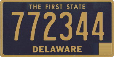 DE license plate 772344