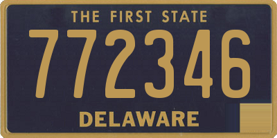 DE license plate 772346