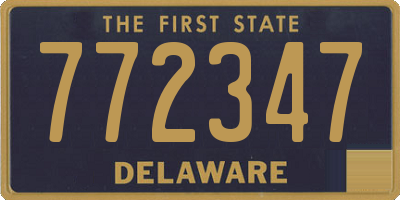 DE license plate 772347