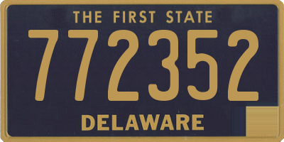 DE license plate 772352