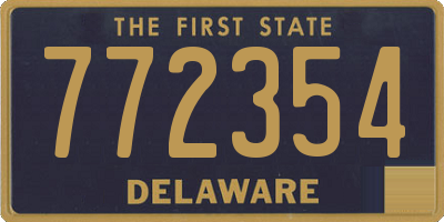 DE license plate 772354