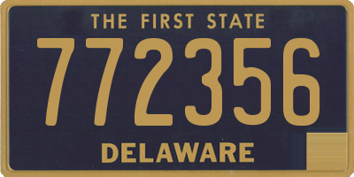 DE license plate 772356