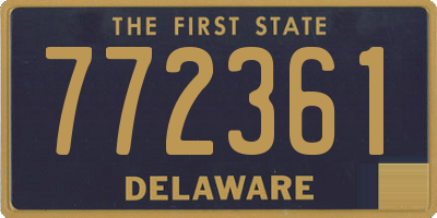 DE license plate 772361