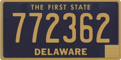 DE license plate 772362