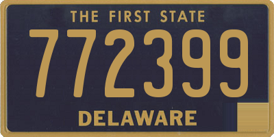 DE license plate 772399