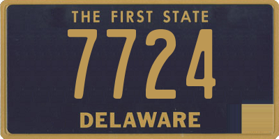 DE license plate 7724