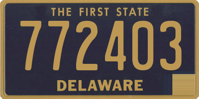 DE license plate 772403