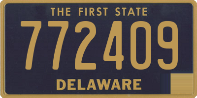 DE license plate 772409