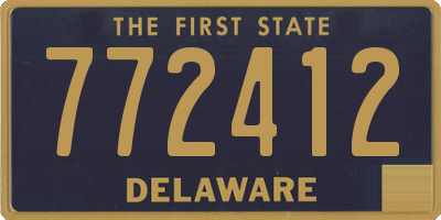 DE license plate 772412