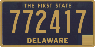 DE license plate 772417