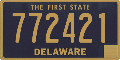 DE license plate 772421