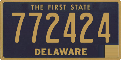DE license plate 772424