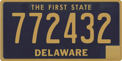 DE license plate 772432