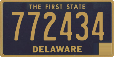 DE license plate 772434